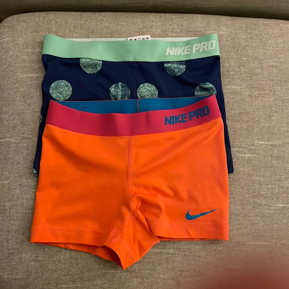 Pair Nike Pro shorts, spandex size XS drifit no signs of wear
